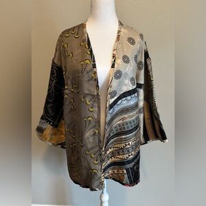 Authentic ETRO Silk Floral & Paisley Patchwork Kimono Jacket NWT Size S